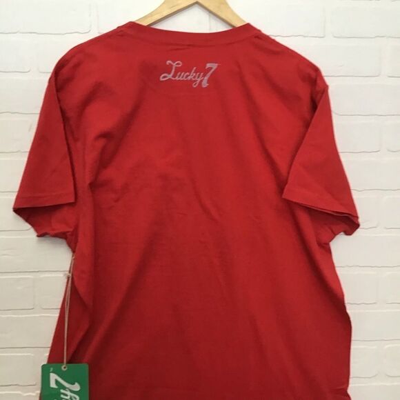 Lucky 7 mens graphic tee t-shirt red NWT you know you want me - Picture 5 of 10